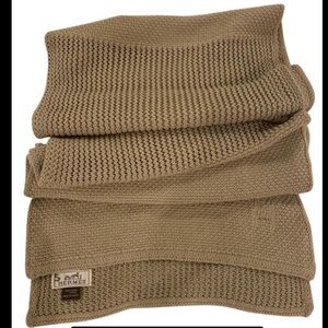 Hermès Beige Knit Muffler Scarf